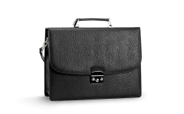 Üzleti sötétbarna színű táska krokodil hatású természetes bőrből снимка