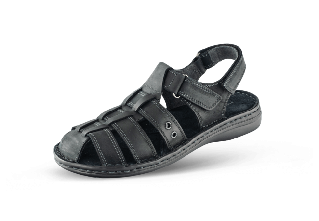 Мъжки сандали в черен цвят fénykép 5